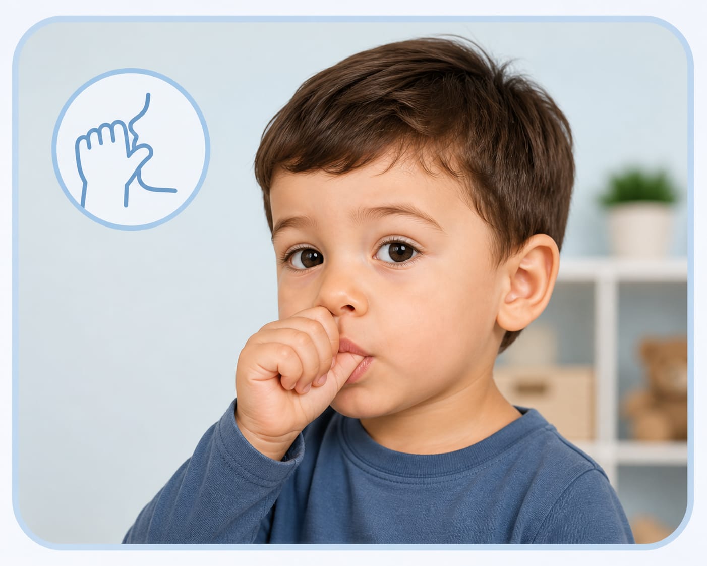 Child thumb sucking